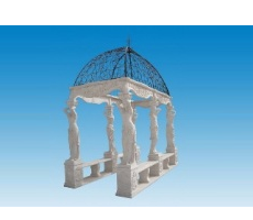 Garden Stone Gazebos, Stone Gazebos, Outdoor Stone Gazebos, Column Gazebo, Statue Gazebo.