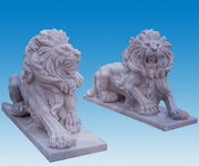 Marble Lion Sculptures