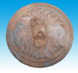 Carved Stone Lions Sculpture