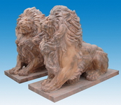 Sitting Stone Lions