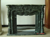 Dark Green Fireplace