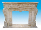 Carved Stone Fireplace Mantel