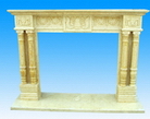 Carved Sandstone Fireplace Mantel