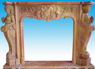 Sandstone Statue Fireplace Mantel