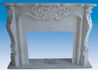 Marble Carved Fireplace Mantel