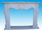 Carved Marble Fireplace Mantel