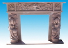 Sandstone Statue Fireplace Mantel