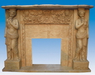 Carved Sandstone Fireplace Mantel