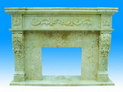 Carved Natural Stone Fireplace Mantels