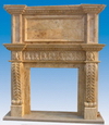 Handcarved Stone Fireplace Mantels