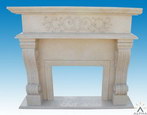 Carved Marble Fireplace Mantel