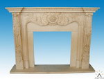 Carved Marble Fireplace Mantel