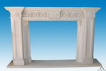 Carved Marble Fireplace Mantel