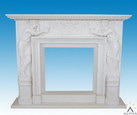 Carved Marble Fireplace Mantel