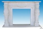 Carved Marble Fireplace Mantel