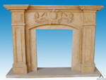 Carved Marble Fireplace Mantel