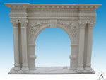 Carved Marble Fireplace Mantel