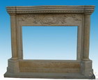 Carved Stone Fireplace Mantel