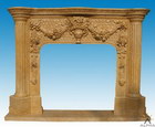 Carved Marble Fireplace Mantel