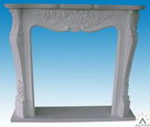 Carved Marble Fireplace Mantel