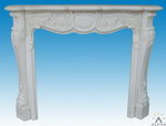 Carved Marble Fireplace Mantel