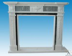 Carved Marble Fireplace Mantel