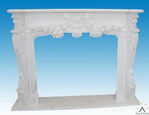 Carved Marble Fireplace Mantel