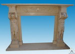 Carved Stone Fireplace Mantel