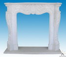 Carved Marble Fireplace Mantel