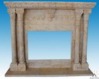 Carved Stone Fireplace Mantel