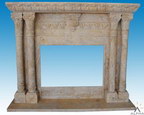 Carved Stone Fireplace Mantel