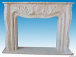 Carved Marble Fireplace Mantel