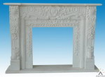 Carved Marble Fireplace Mantel