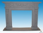 Carved Stone Fireplace Mantel