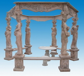 Handcarved Garden Gazebos