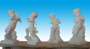 Children Marble Sculptures for Garden