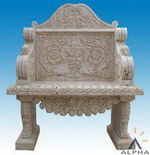 Carved Stone Bench for Garden