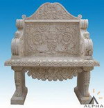 Carved Stone Bench for Garden